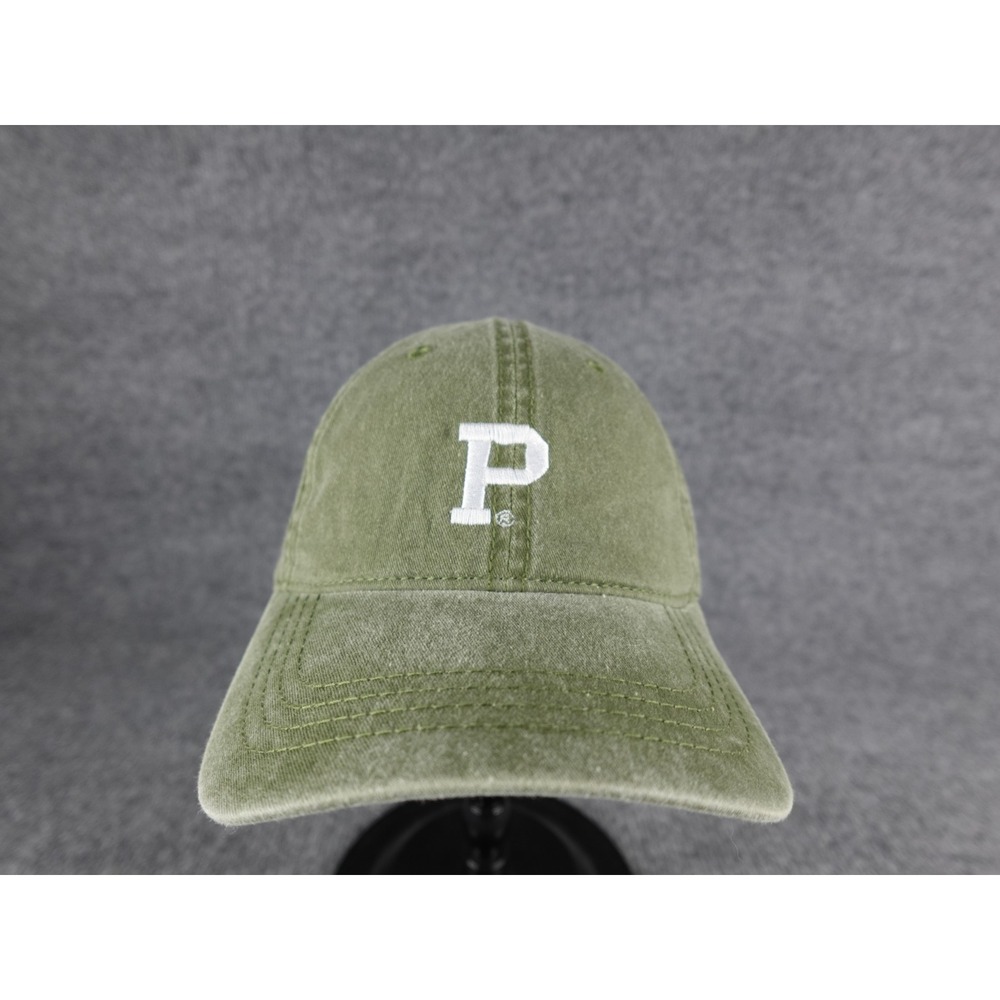 OTTO Olive Green Washed Baseball Cap Embroidered P Letter One‎ Size Fits Most